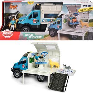 DICKIE TOYS - Light & Sound Iveco Animal Rescue Playset